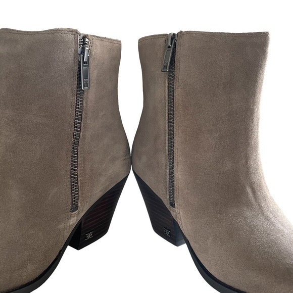 Sam Edelman Jane Bootie Desert Olive Leather Stacked Heel Zip Up Size 10 NWT - Picture 7 of 11